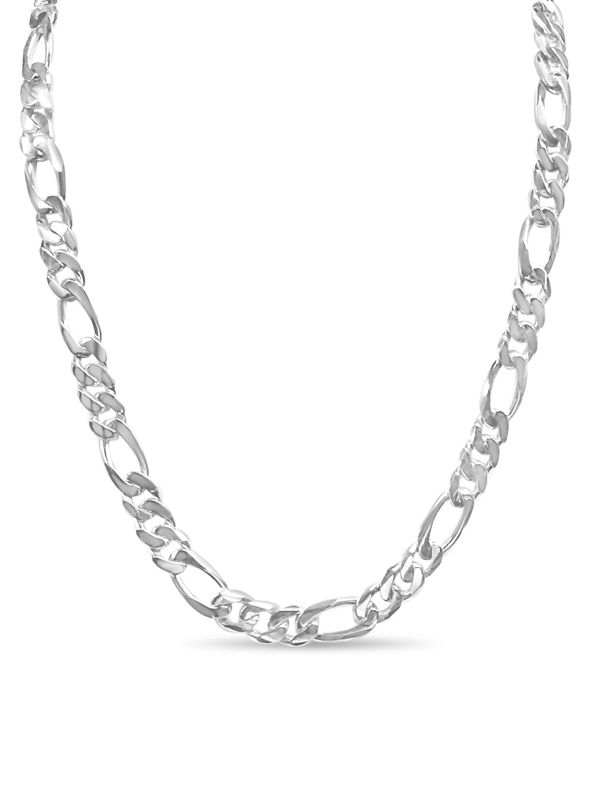 Figaro Solid Gold Handmade Necklace , 12mm, 16-30 Inch