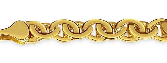 Tiger Eye Solid Gold Handmade Necklace , 8mm, 16-30 Inch