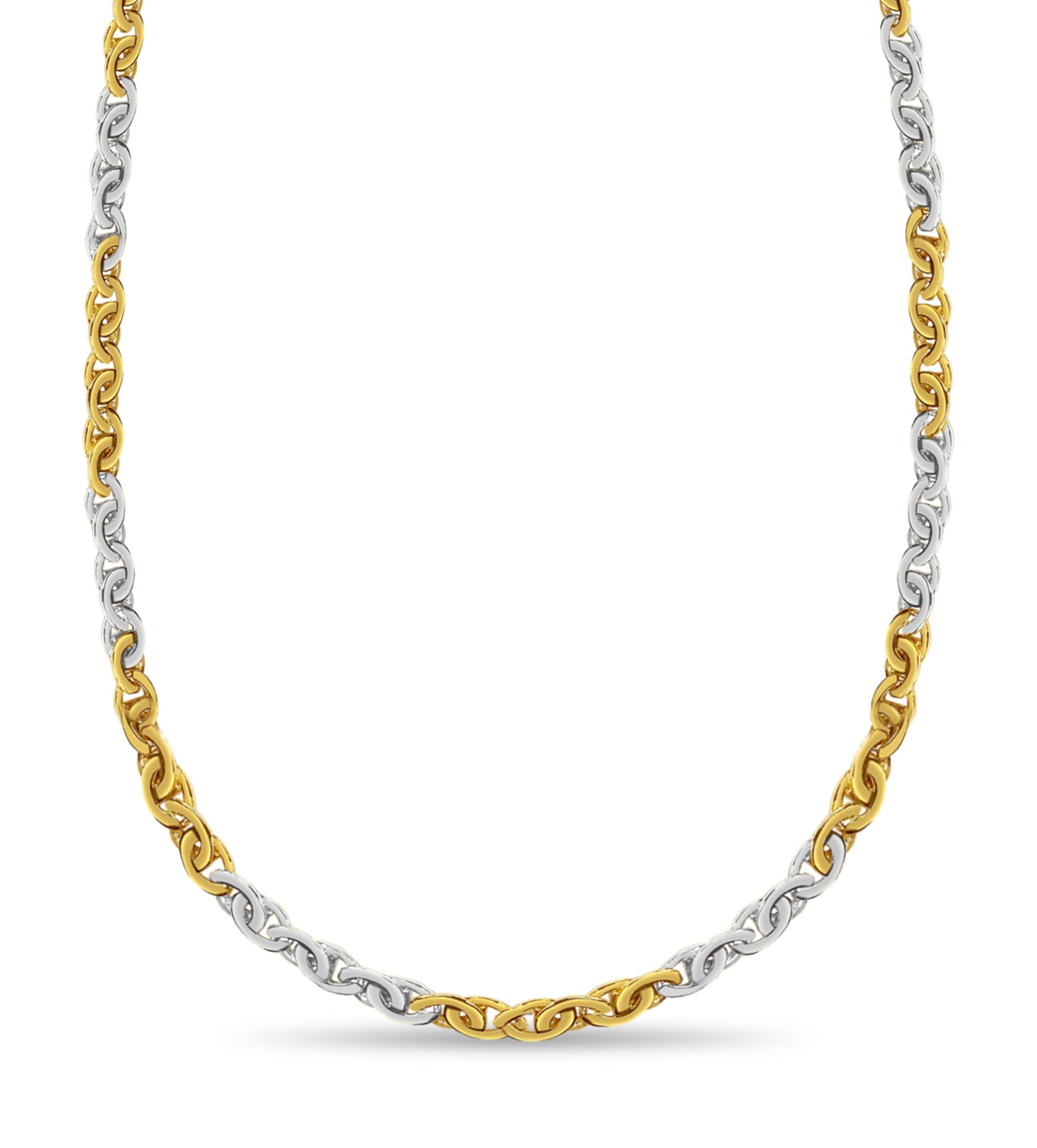 Tiger Eye Solid Gold Handmade Necklace , 8mm, 16-30 Inch