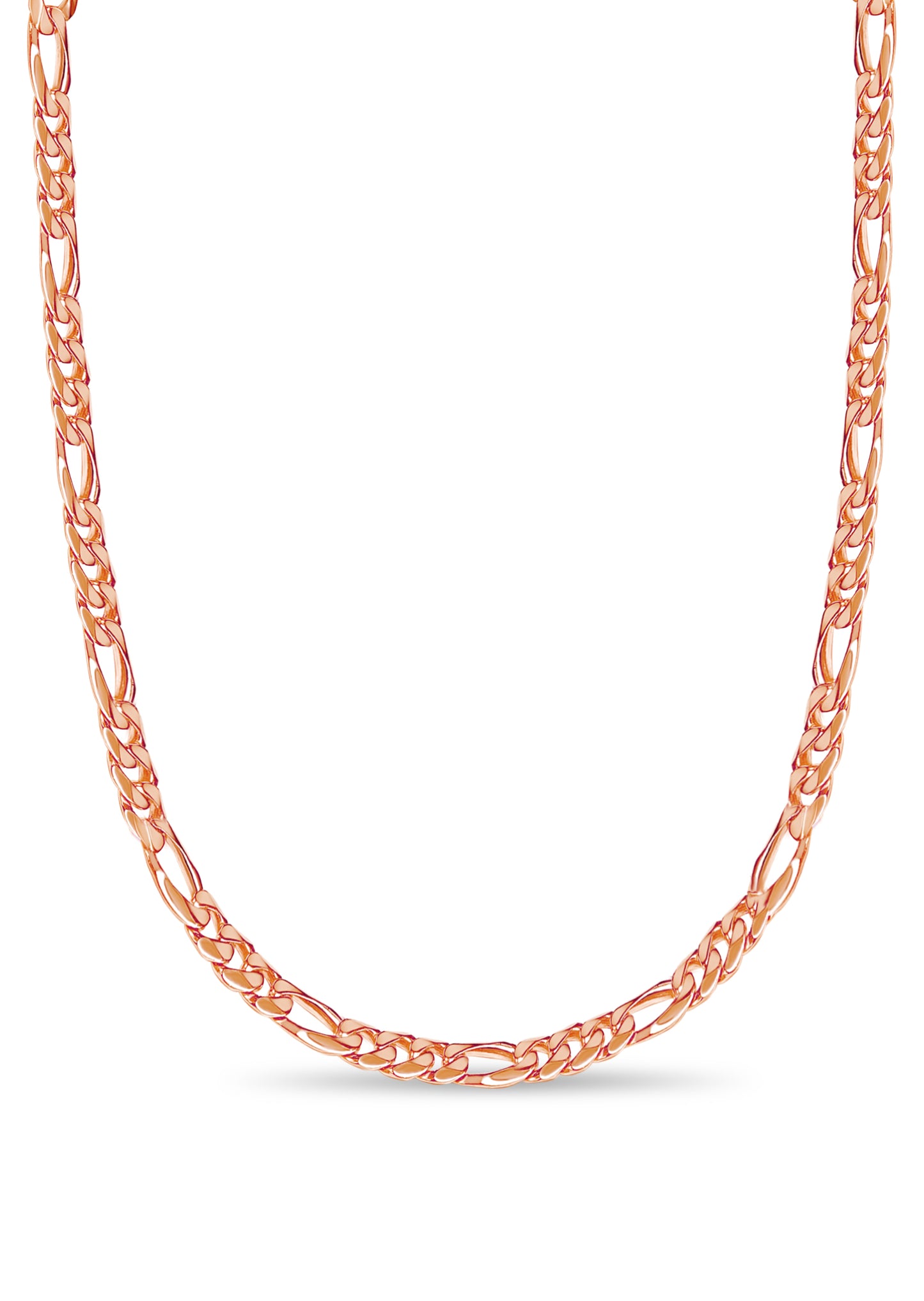 Figaro Solid Gold Handmade Necklace , 9mm, 16-30 Inch