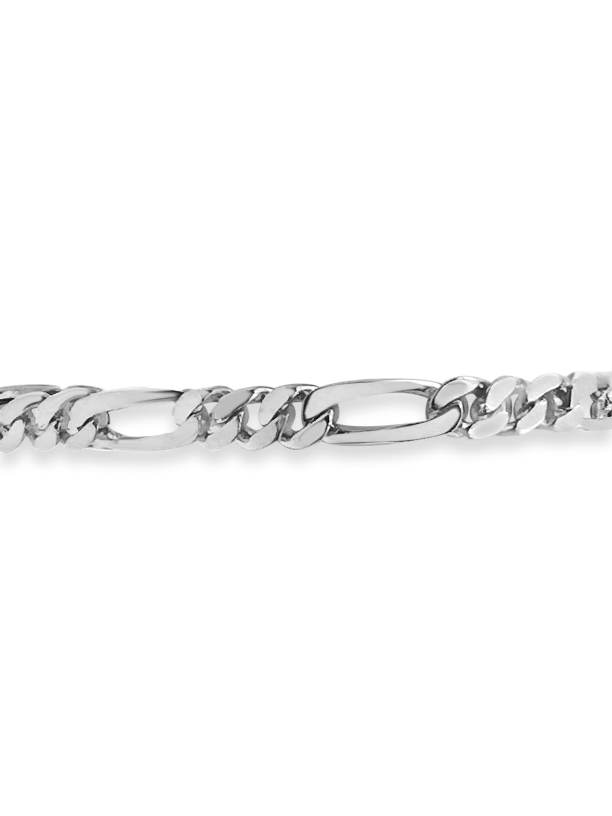 Figaro Solid Gold Handmade Bracelet , 7mm, 6.5-10 Inch