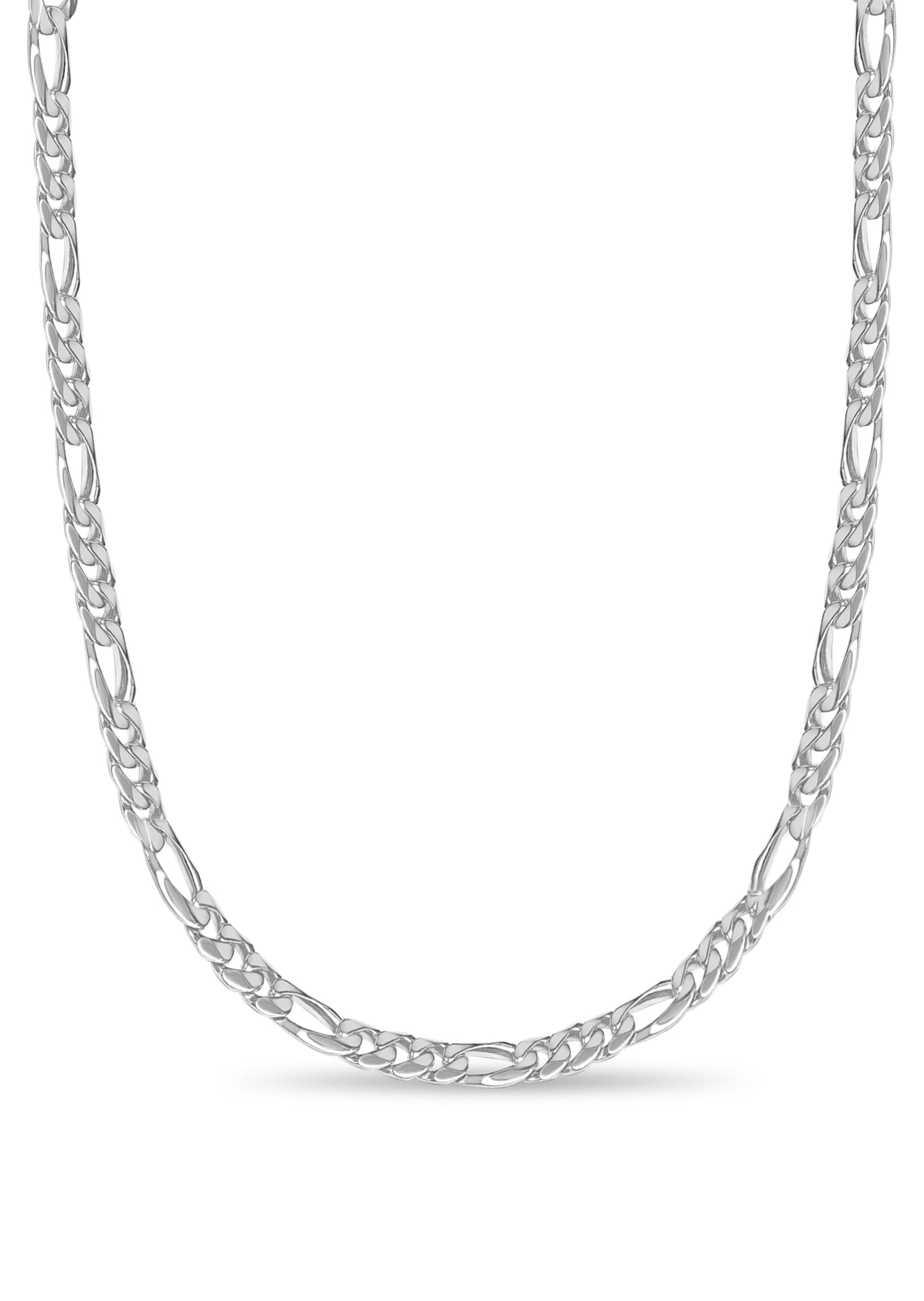 Figaro Solid Gold Handmade Necklace , 9mm, 16-30 Inch