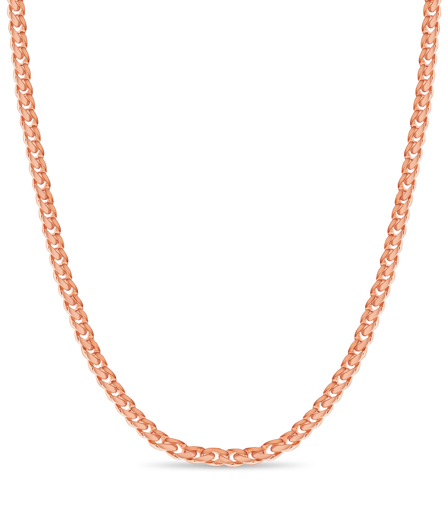 Curb Solid Gold Handmade Necklace , 11mm, 16-30 Inch