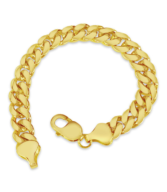 Miami Cuban Solid Gold Handmade Bracelet , 11mm, 6.5-10 Inch