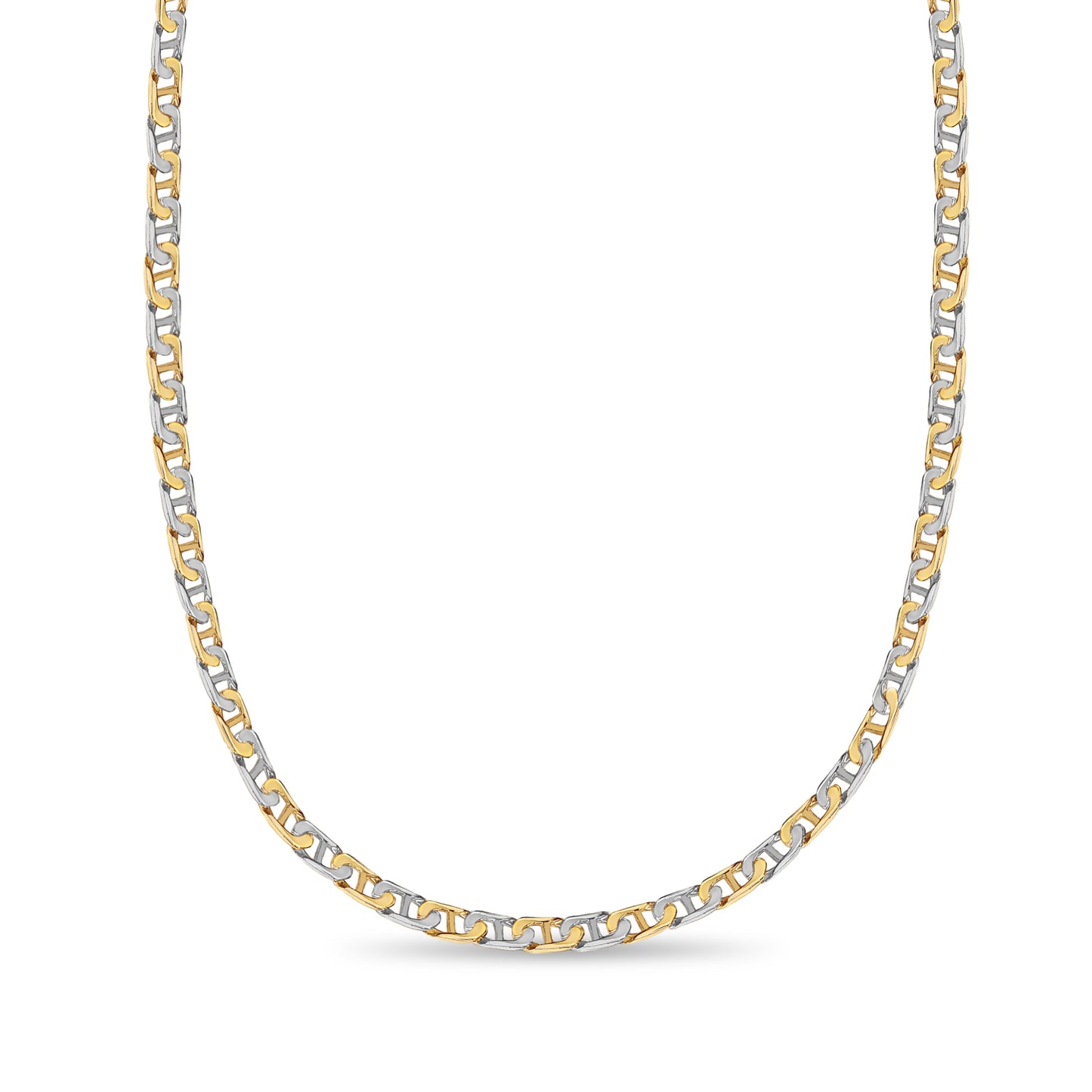 Mariner Solid Gold Handmade Necklace , 7mm, 16-30 Inch
