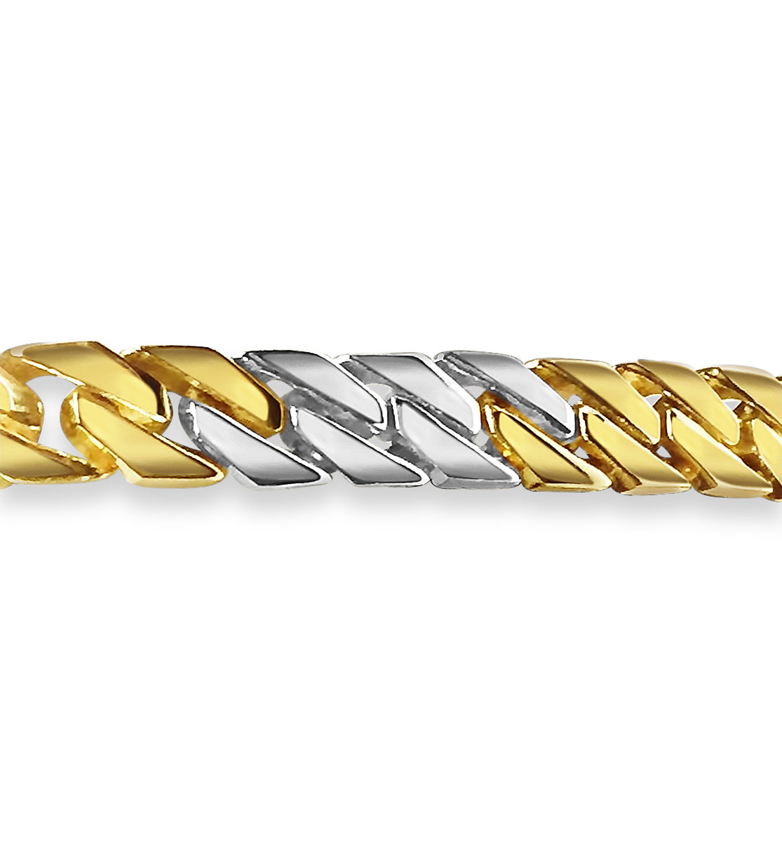 Curb Solid Gold Handmade Bracelet , 8mm, 6.5-10 Inch