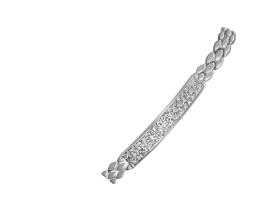 Diamond ID Panther Solid Gold Handmade Bracelet , 8mm, 6.5-10 Inch