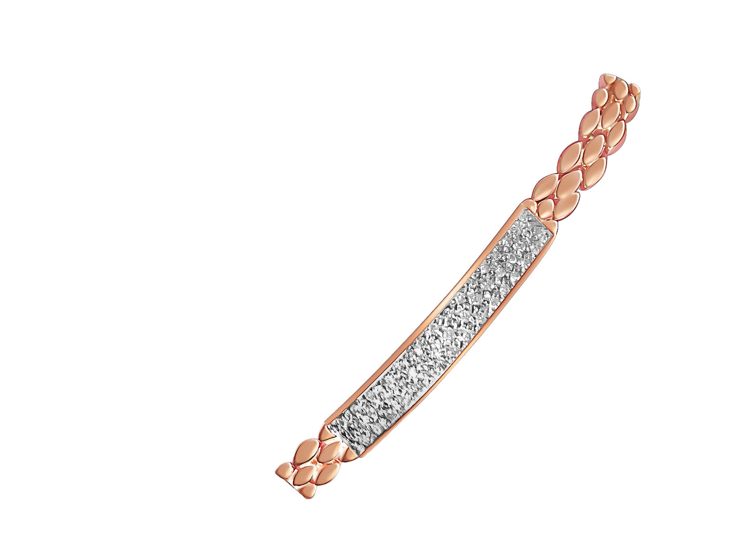Diamond ID Panther Solid Gold Handmade Bracelet , 8mm, 6.5-10 Inch
