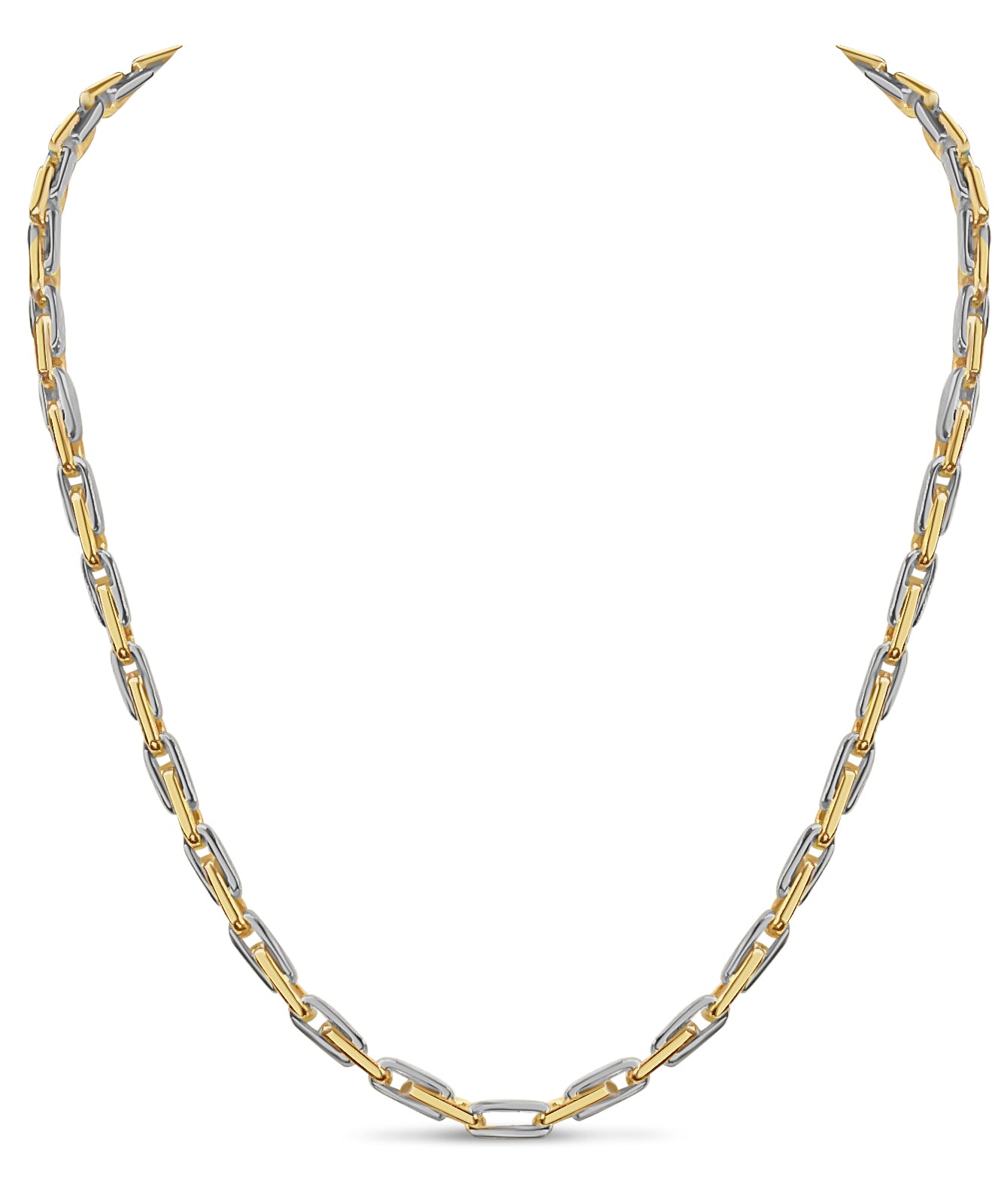 Fancy Rolo Solid Gold Handmade Necklace , 5mm, 16-30 Inch