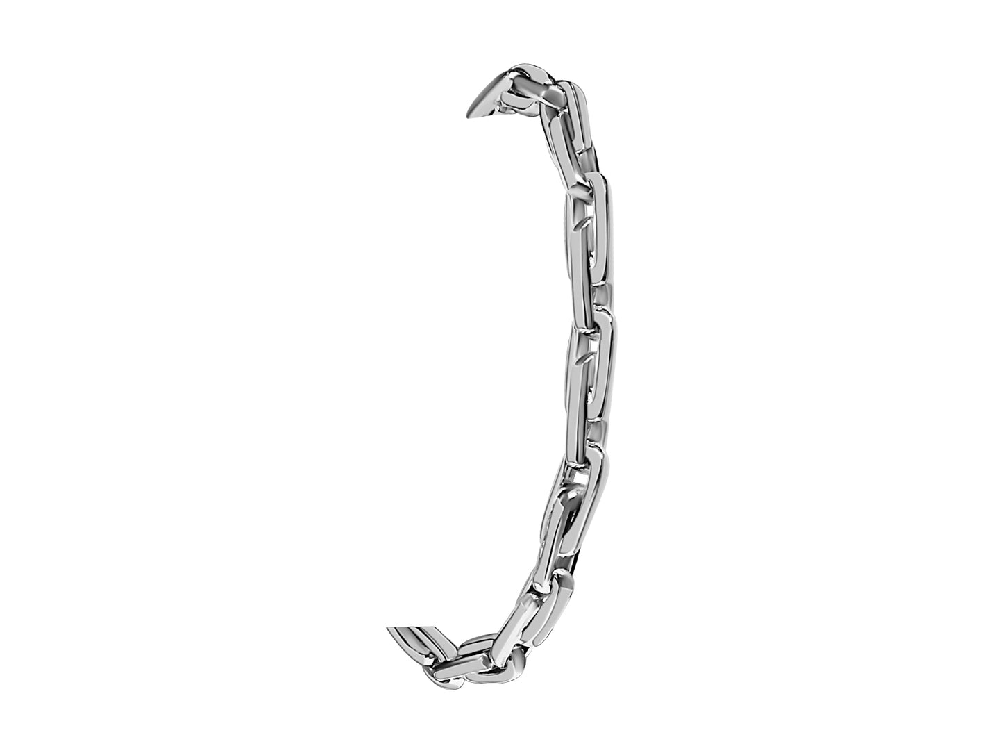 Fancy Rolo Solid Gold Handmade Bracelet , 5mm, 6.5-10 Inch
