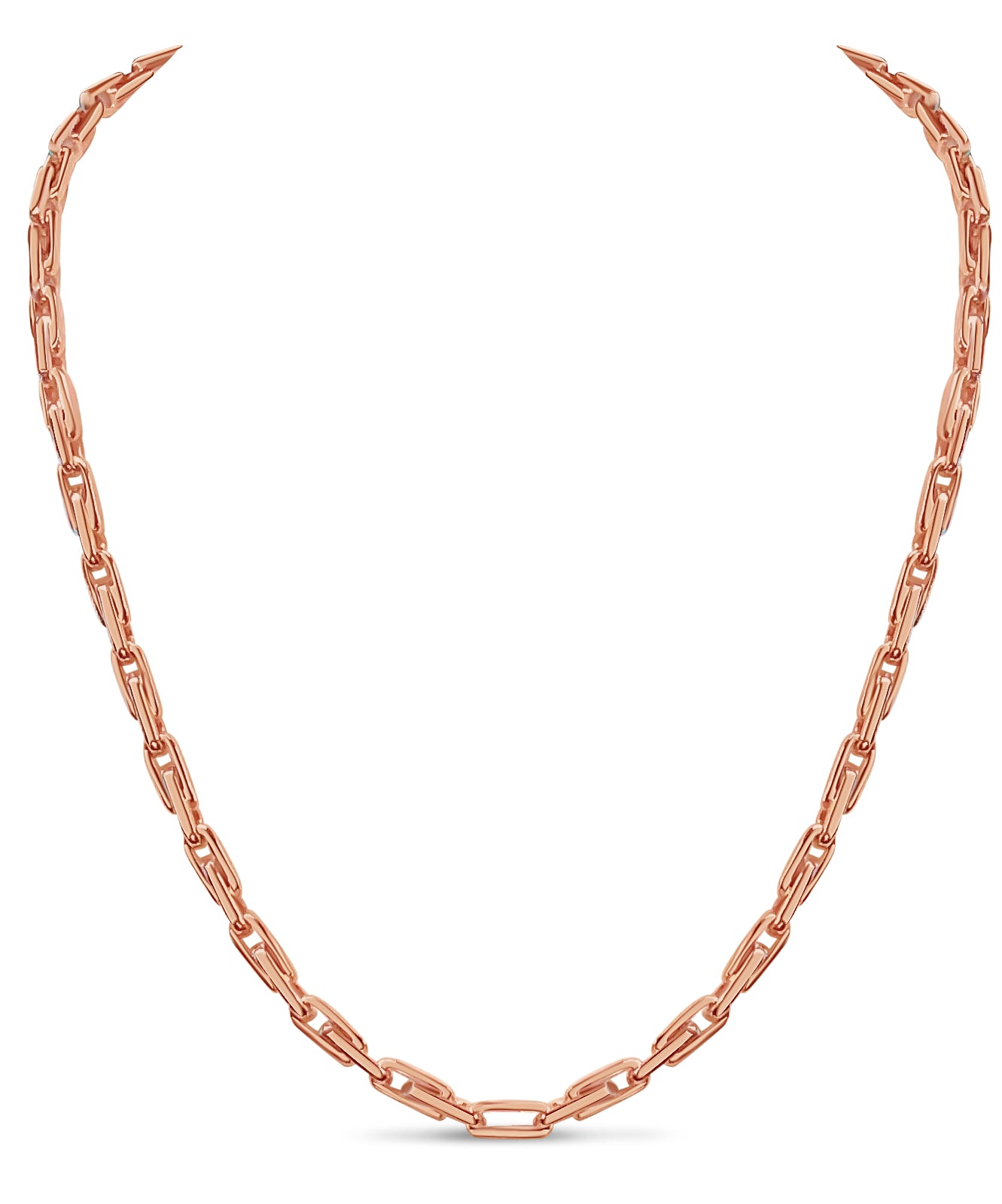 Fancy Rolo Solid Gold Handmade Necklace , 5mm, 16-30 Inch