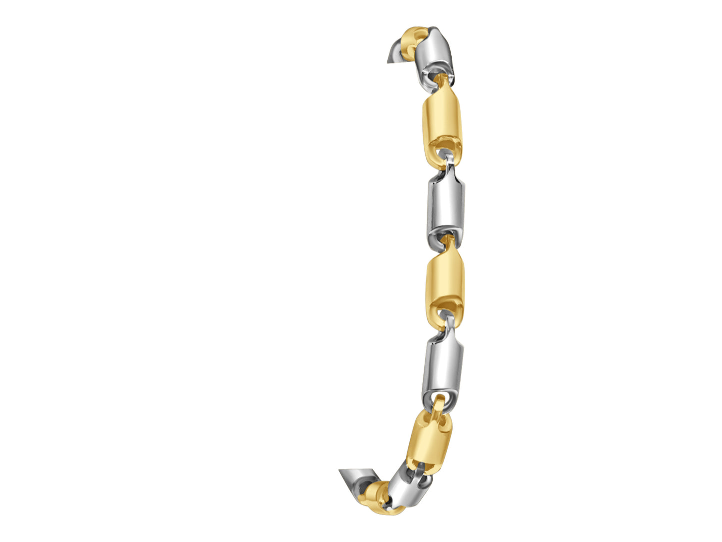Cylinder Tube Solid Gold Handmade Bracelet , 6mm, 6.5-10 Inch
