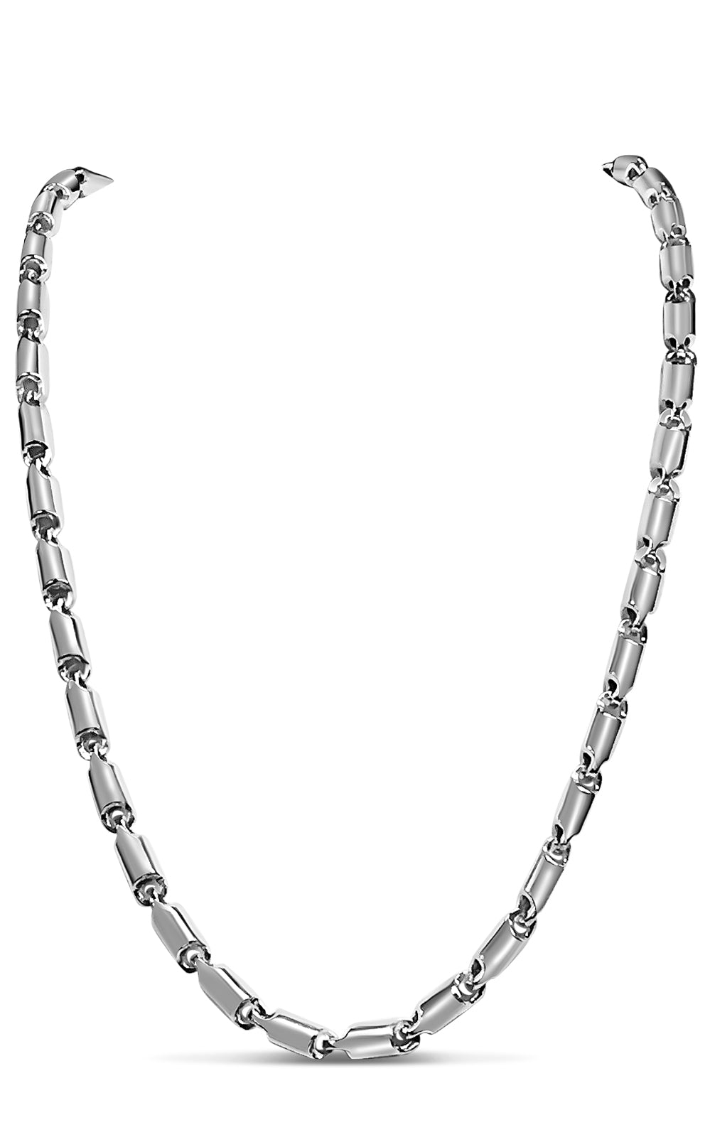 Cylinder Tube Solid Gold Handmade Necklace , 6mm, 16-30 Inch