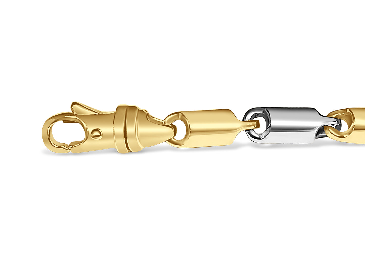 Cylinder Tube Solid Gold Handmade Bracelet , 6mm, 6.5-10 Inch