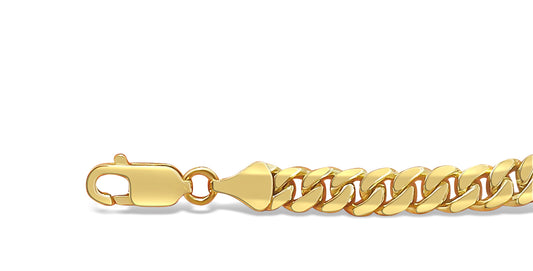 Miami Cuban Solid Gold Handmade Necklace , 7mm, 16-30 Inch