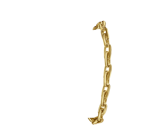 Fancy Rolo Solid Gold Handmade Bracelet , 6mm, 6.5-10 Inch