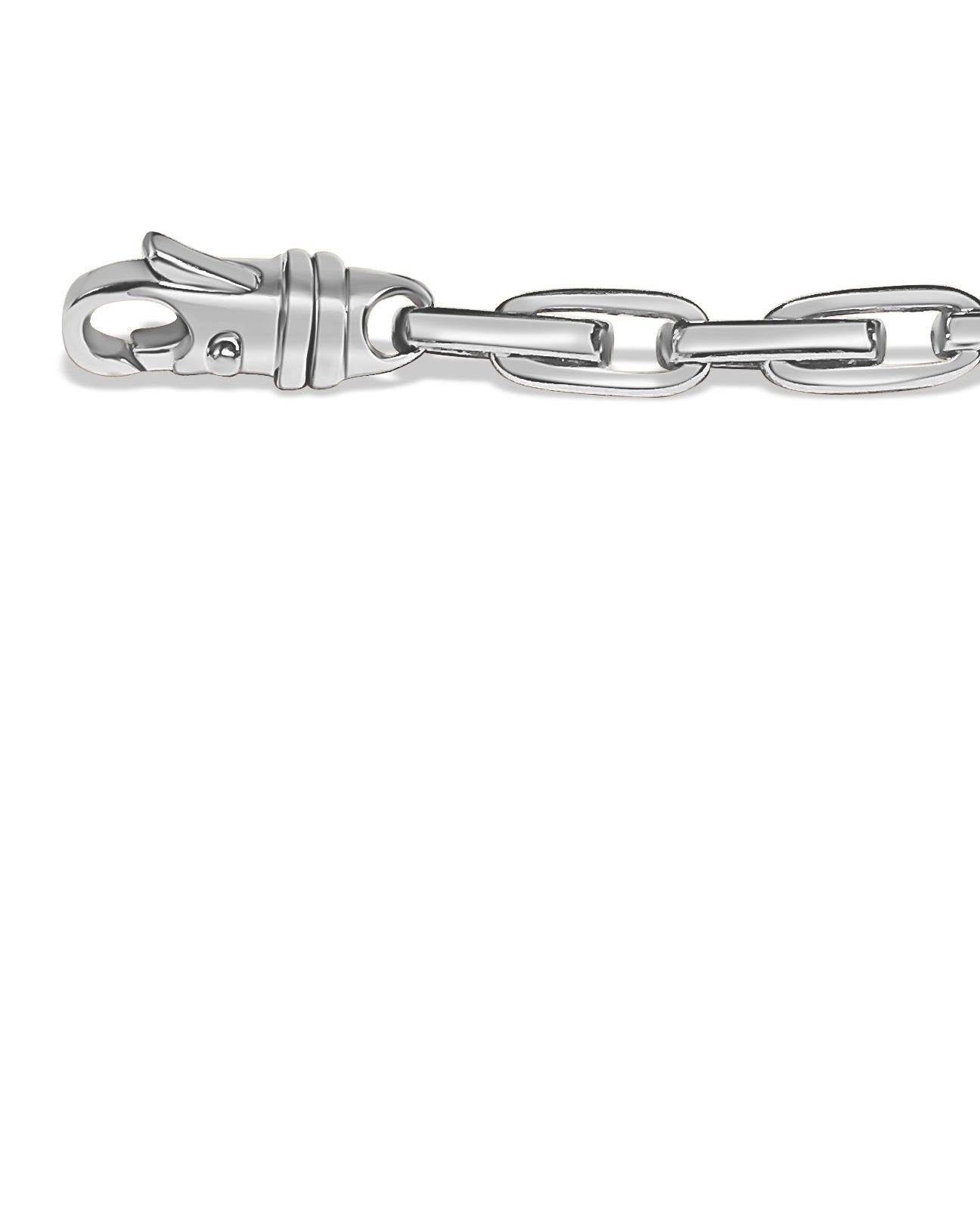 Fancy Rolo Solid Gold Handmade Bracelet , 6mm, 6.5-10 Inch