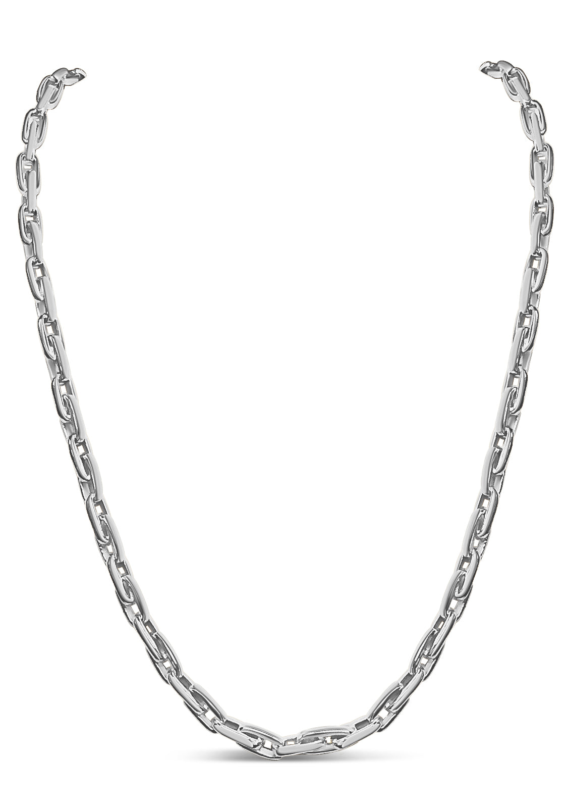 Fancy Rolo Solid Gold Handmade Necklace , 6mm, 16-30 Inch