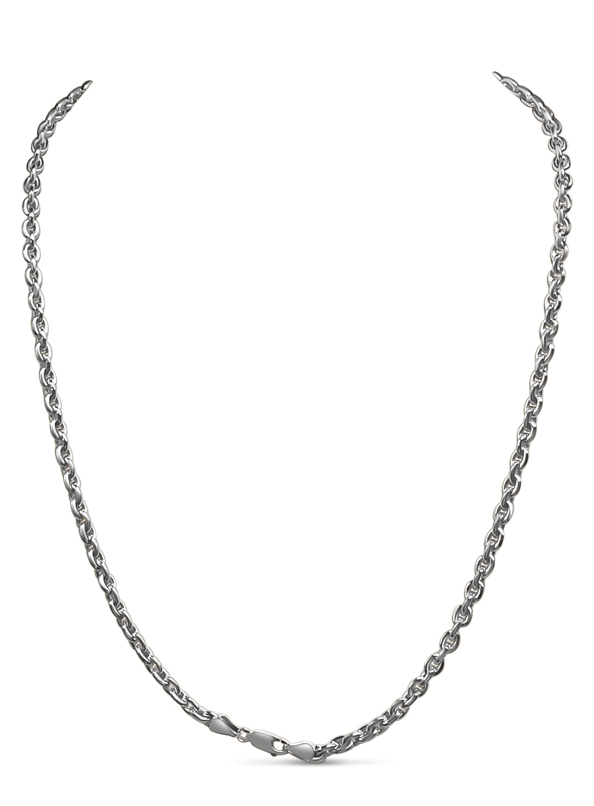 Fancy Rolo Solid Gold Handmade Necklace , 5mm, 16-30 Inch