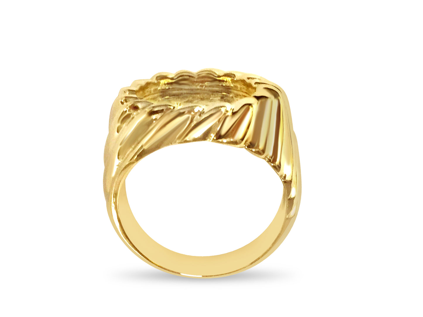 Fancy Solid Gold Handmade Coin Ring , Chinese Panda Bear Coin ,