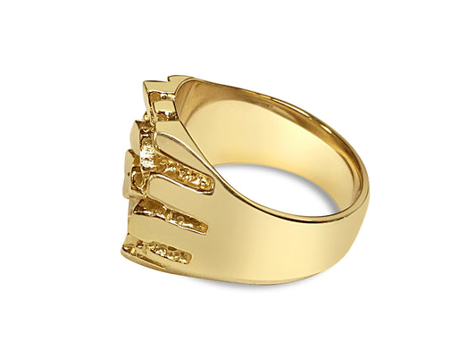 Fashion Nugget Solid Gold Handmade Ring , 28mm
