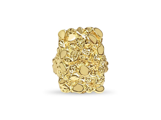 Fashion Nugget Solid Gold Handmade Ring , 30mm