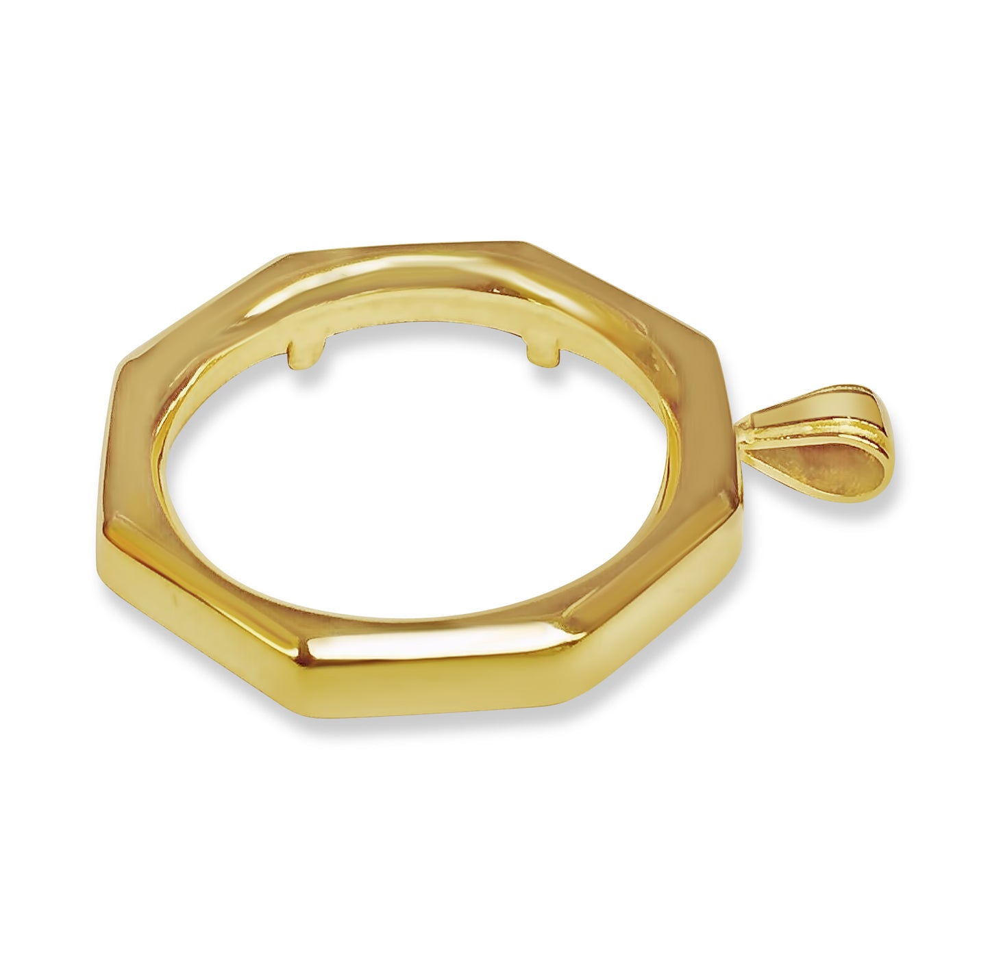 Fancy Solid Gold Handmade Coin Pendant , 1oz Coin ,