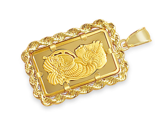 Solid Gold Handmade Pendant ,