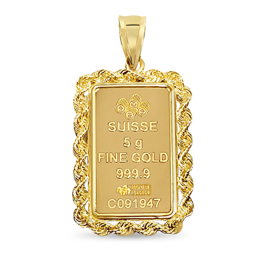 Solid Gold Handmade Pendant ,