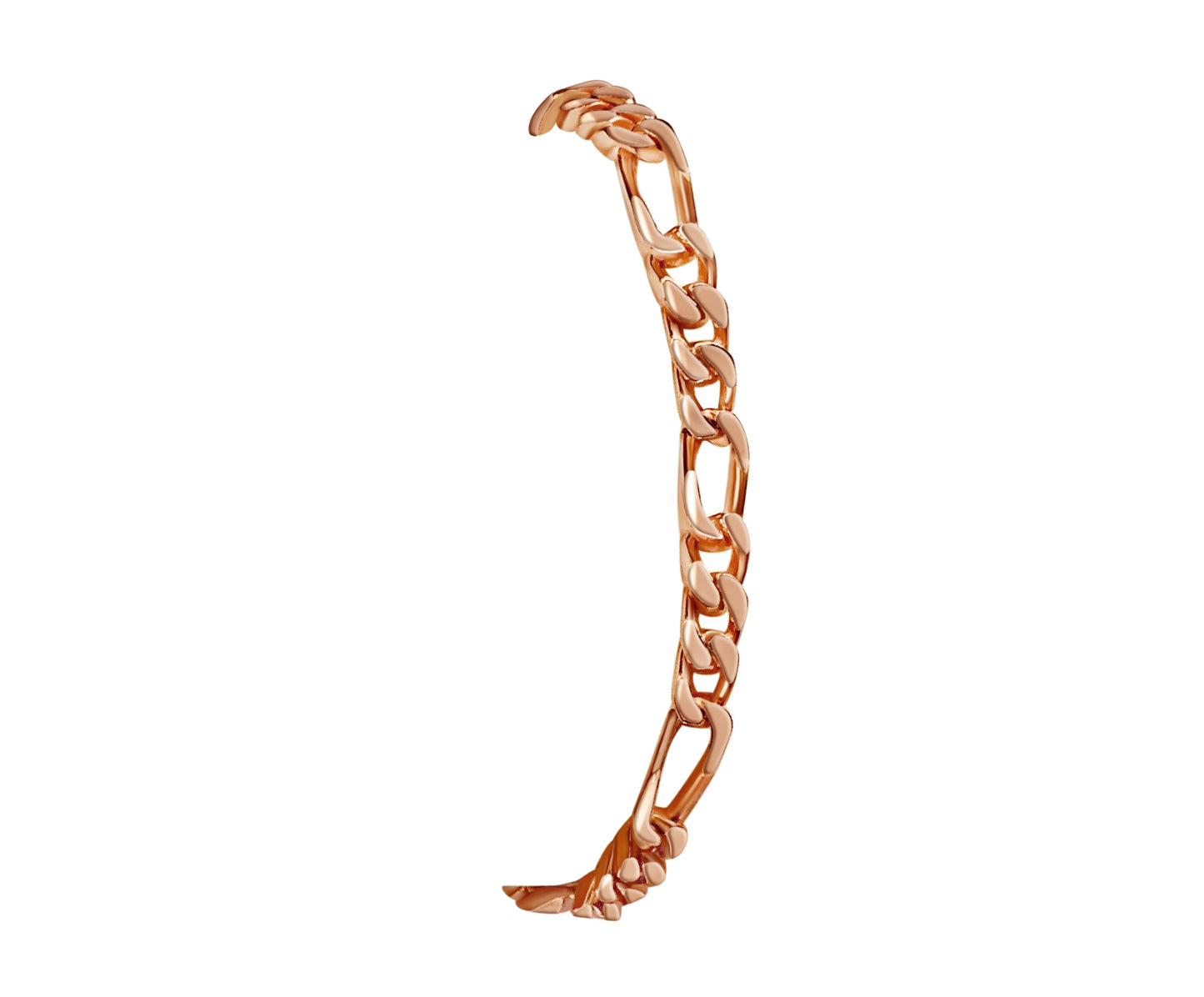 Figaro Solid Gold Handmade Bracelet , 5mm, 6.5-10 Inch