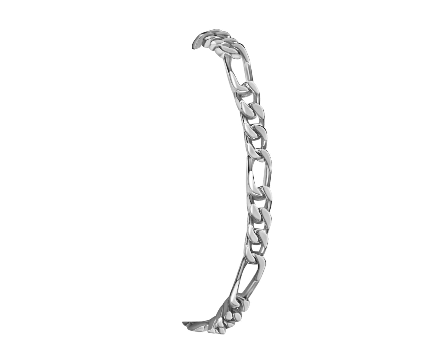 Figaro Solid Gold Handmade Bracelet , 5mm, 6.5-10 Inch