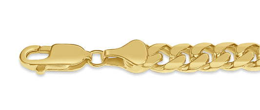 Miami Cuban Solid Gold Handmade Necklace , 7mm, 16-30 Inch