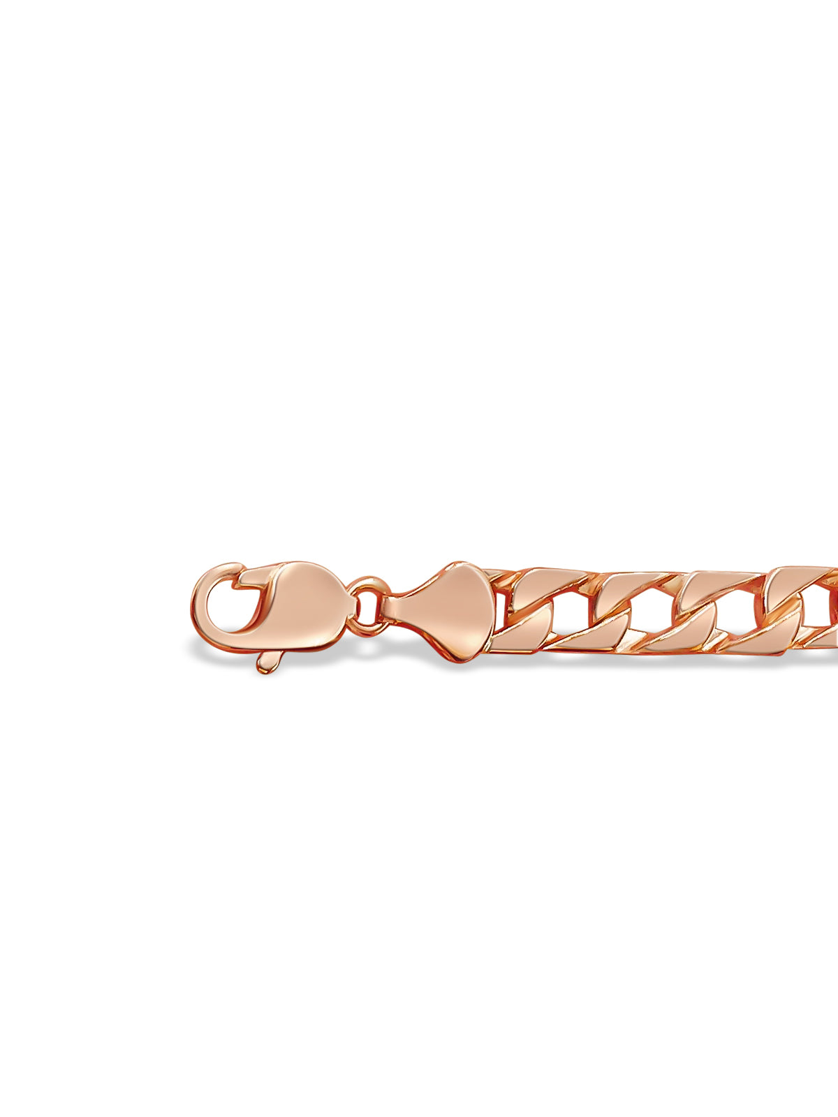 Curb Solid Gold Handmade Necklace , 8mm, 16-30 Inch