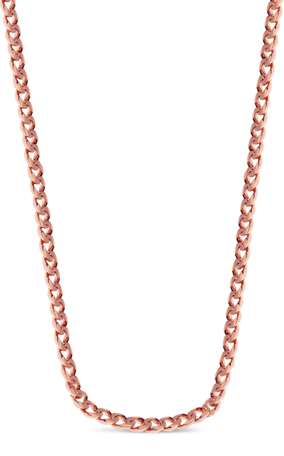 Curb Solid Gold Handmade Necklace , 9mm, 16-30 Inch