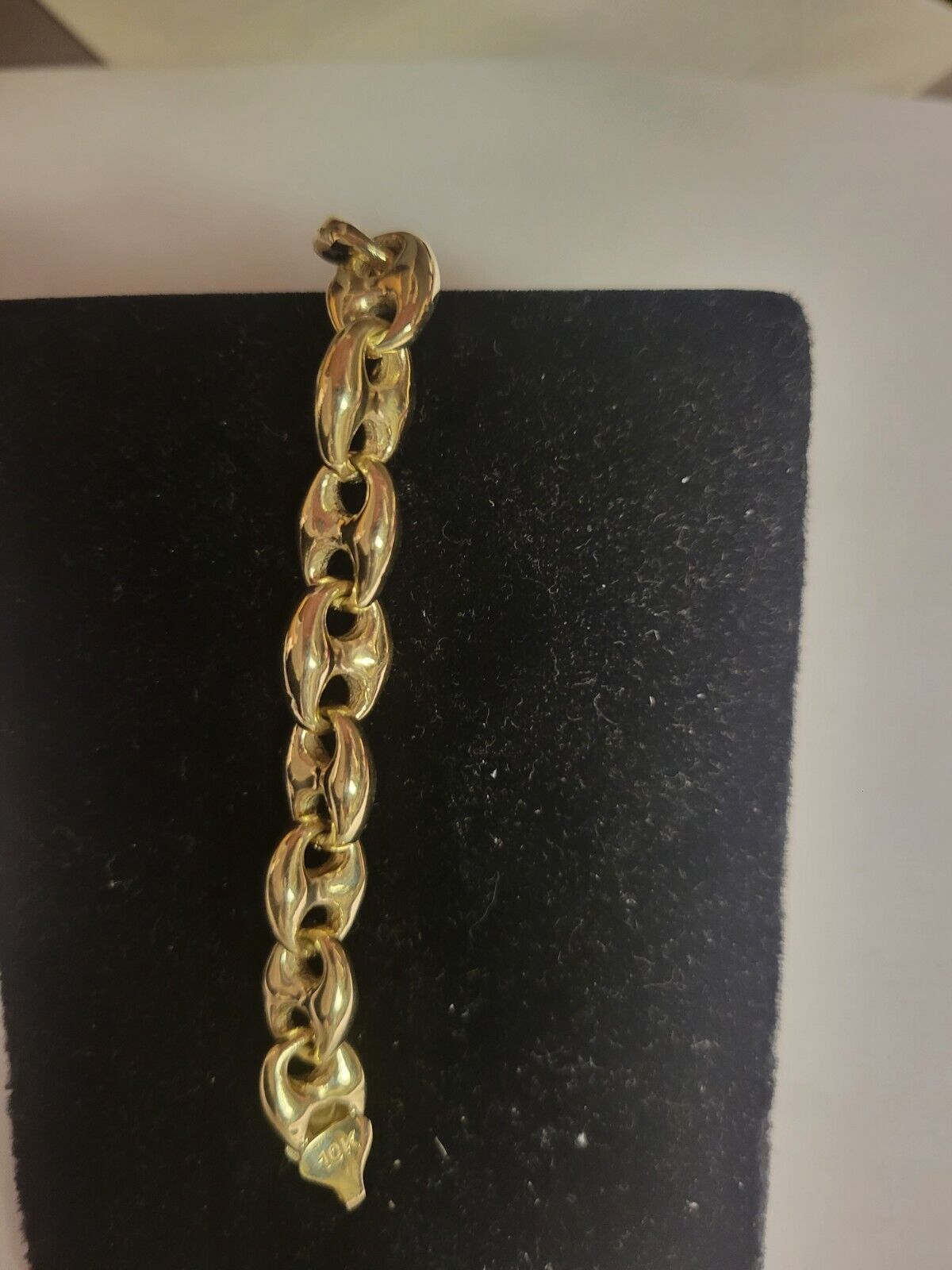 Anchor Mariner Solid Gold Handmade Necklace , 9mm, 16-30 Inch