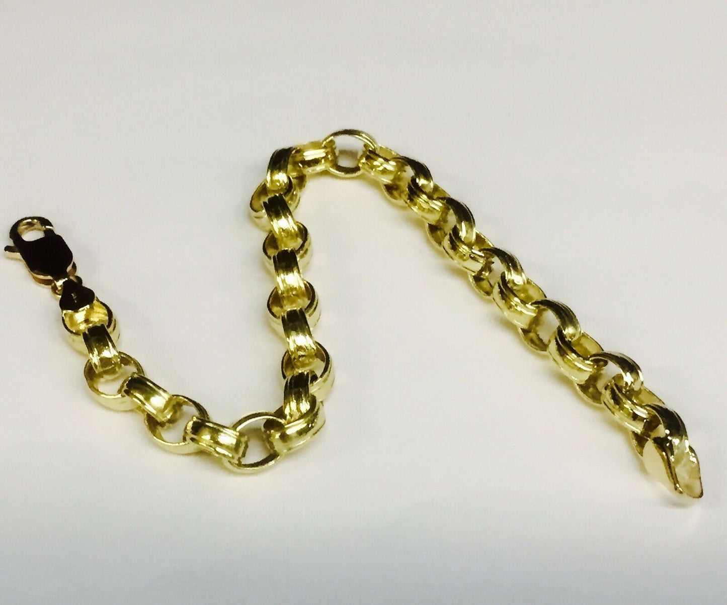 Rolo Cable Solid Gold Handmade Necklace , 7mm, 16-30 Inch