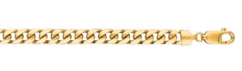 Miami Cuban Solid Gold Handmade Bracelet , 7mm, 6.5-10 Inch