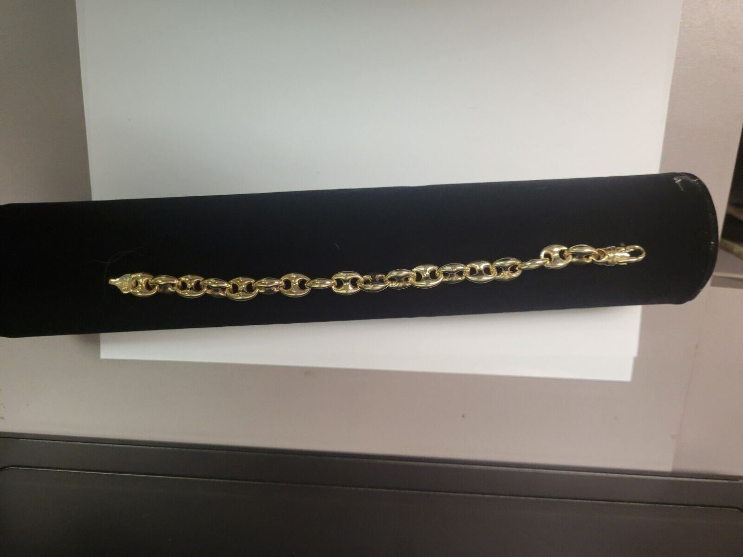 Anchor Mariner Solid Gold Handmade Necklace , 9mm, 16-30 Inch