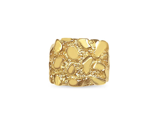 Fashion Nugget Solid Gold Handmade Ring ,