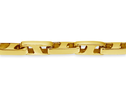 Buckle Solid Gold Handmade Bracelet , 5mm, 6.5-10 Inch