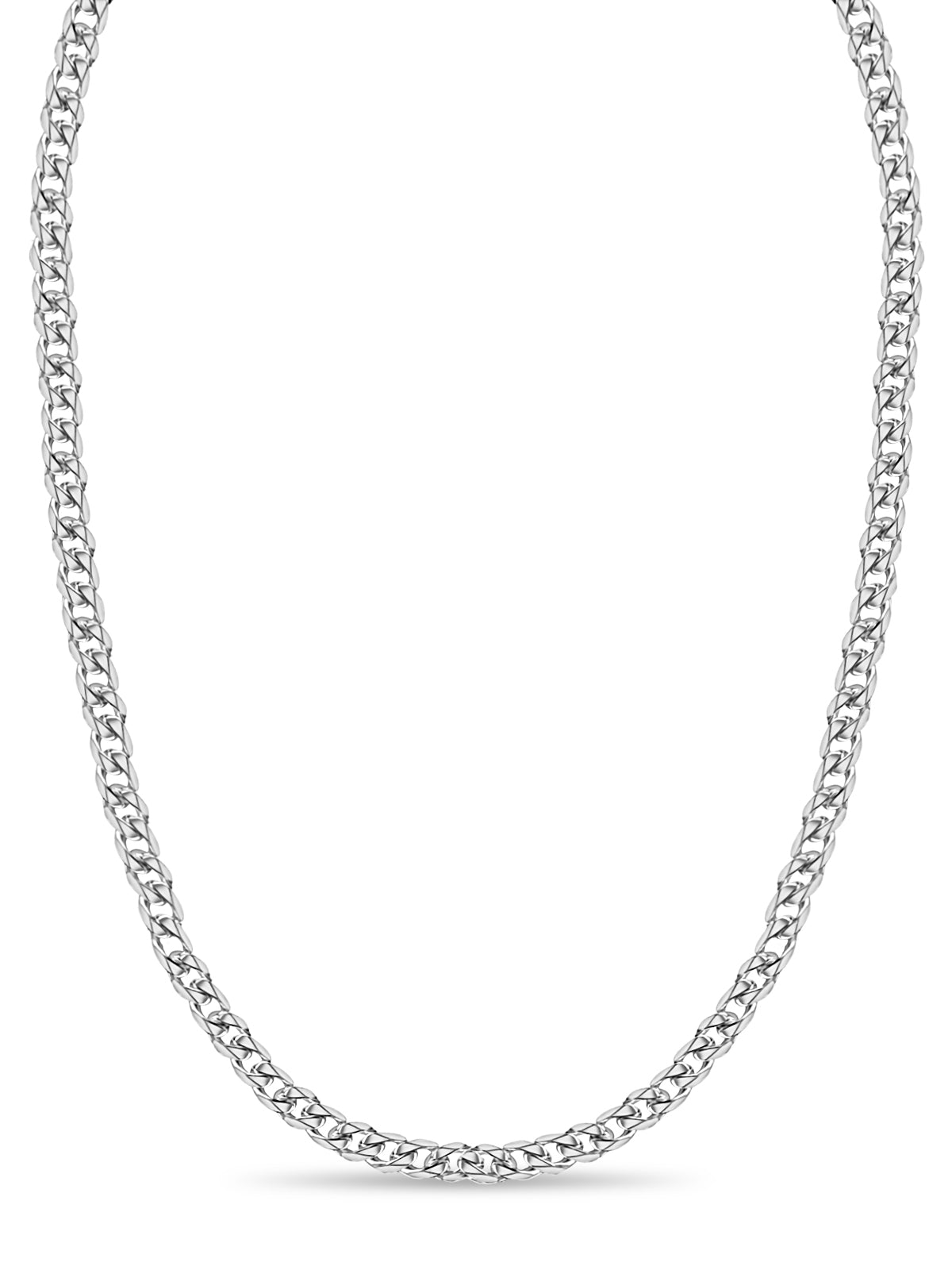 Curb Solid Gold Handmade Necklace , 17mm, 16-30 Inch