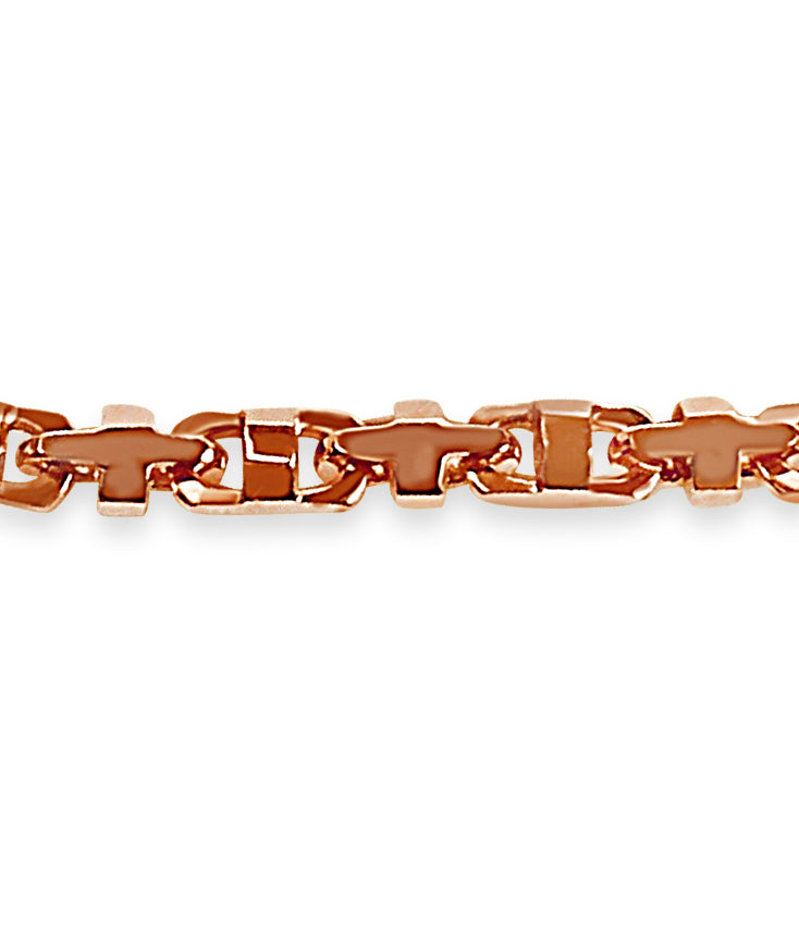 Anchor Mariner Solid Gold Handmade Bracelet , 11mm, 6.5-10 Inch