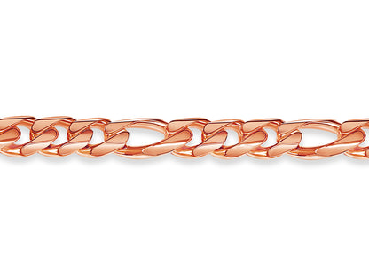 Figaro Solid Gold Handmade Necklace , 14mm, 16-30 Inch