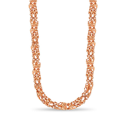 Nugget Solid Gold Handmade Necklace , 11mm, 16-30 Inch
