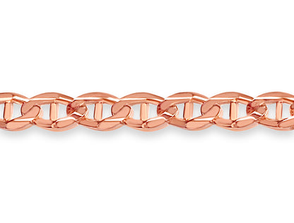 Anchor Mariner Solid Gold Handmade Bracelet , 13mm, 6.5-10 Inch