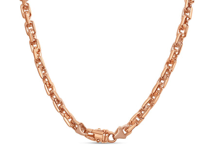 Fancy Rolo Solid Gold Handmade Necklace , 8mm, 16-30 Inch