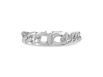 Curb Solid Gold Handmade Bracelet , 13mm, 6.5-10 Inch