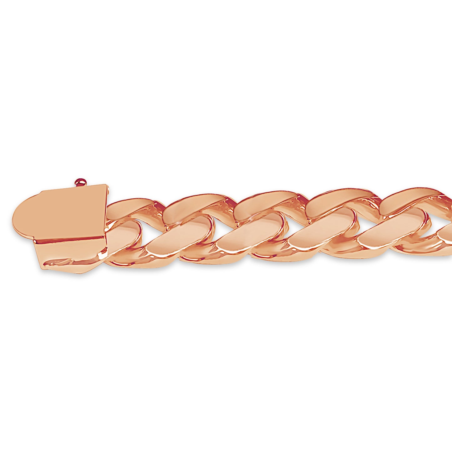 Diamond ID Curb Solid Gold Handmade Bracelet , 10mm, 6.5-10 Inch