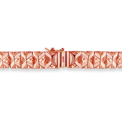 Nugget Solid Gold Handmade Bracelet , 9mm, 6.5-10 Inch