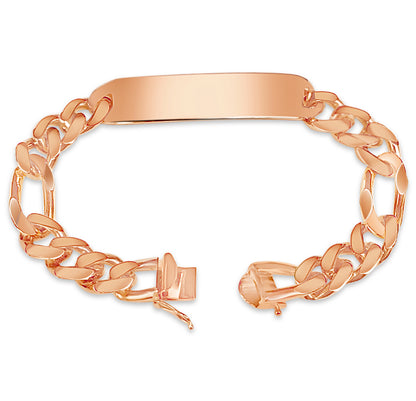 ID Figaro Solid Gold Handmade Bracelet , 12mm, 6.5-10 Inch